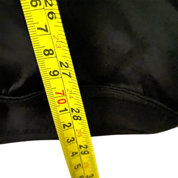 Zara Jet Black Satin Effects Button Up Shirt With Slits On Sides Women’s Sz M - Picture 7 of 7